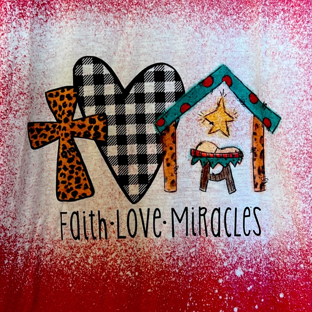 Gildan soft style bleached Christmas tee